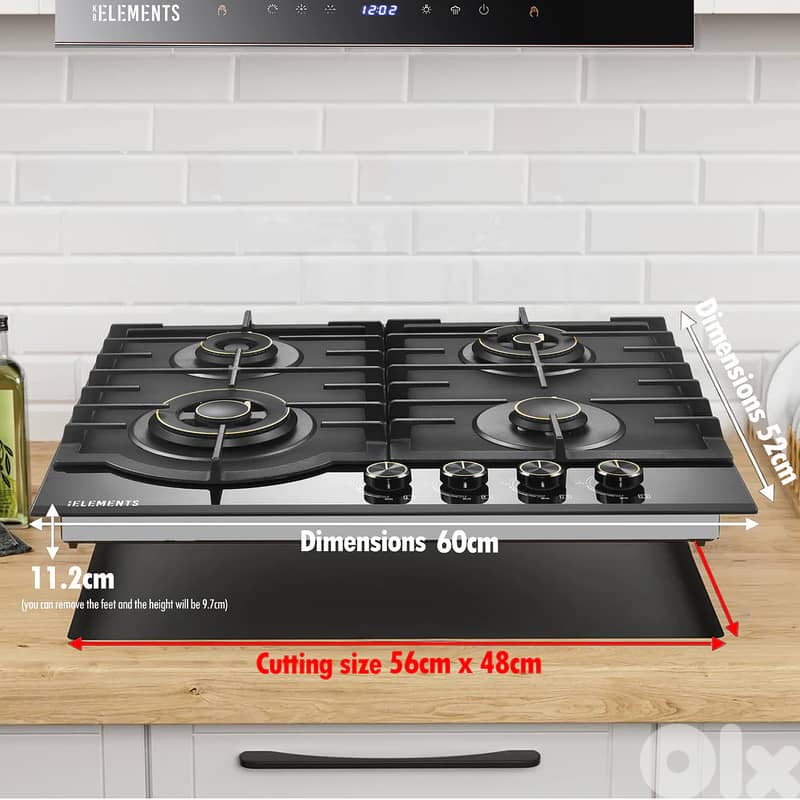 BUILT-IN GAS COOKTOP - 4 BURNERS 3