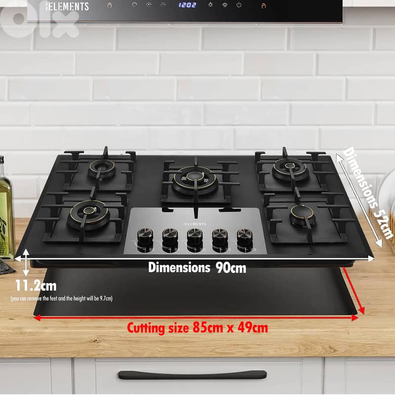 BUILT-IN GAS COOKTOP - 5 BURNERS 3