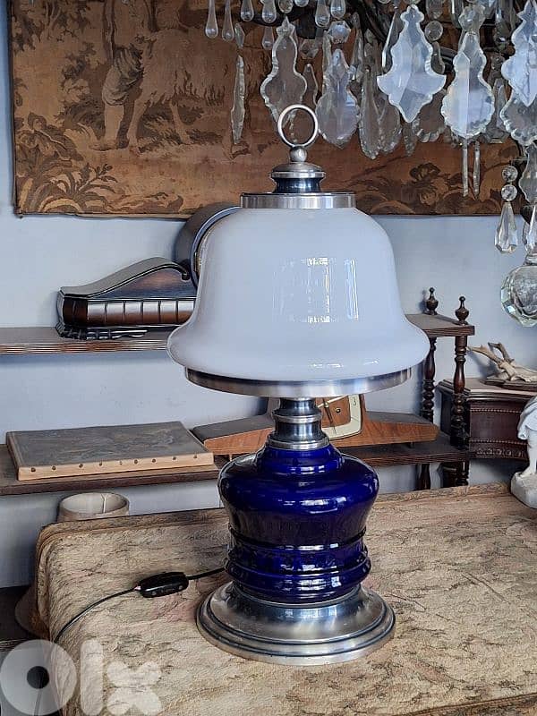 mushroom shaped opaline lamp 4