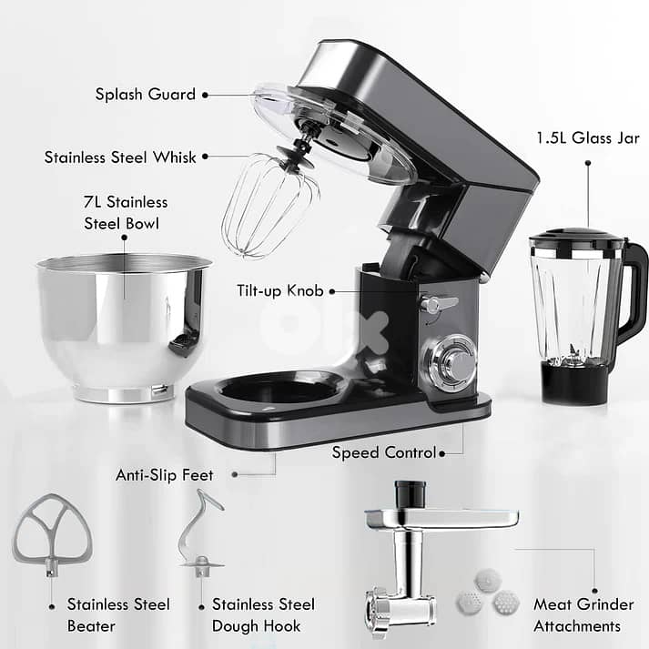 3 IN 1 KITCHEN MIXER 8.5 LITERS  - ELK85LM 4