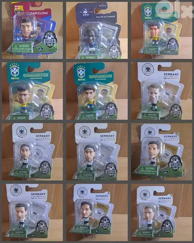 Famous football players figures , all new , not opened