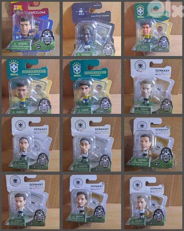 Famous football players figures , all new , not opened 0