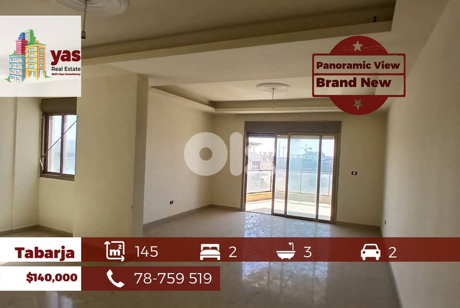 Tabarja 145m2 | Brand New | High End | Panoramic View | ABA 0
