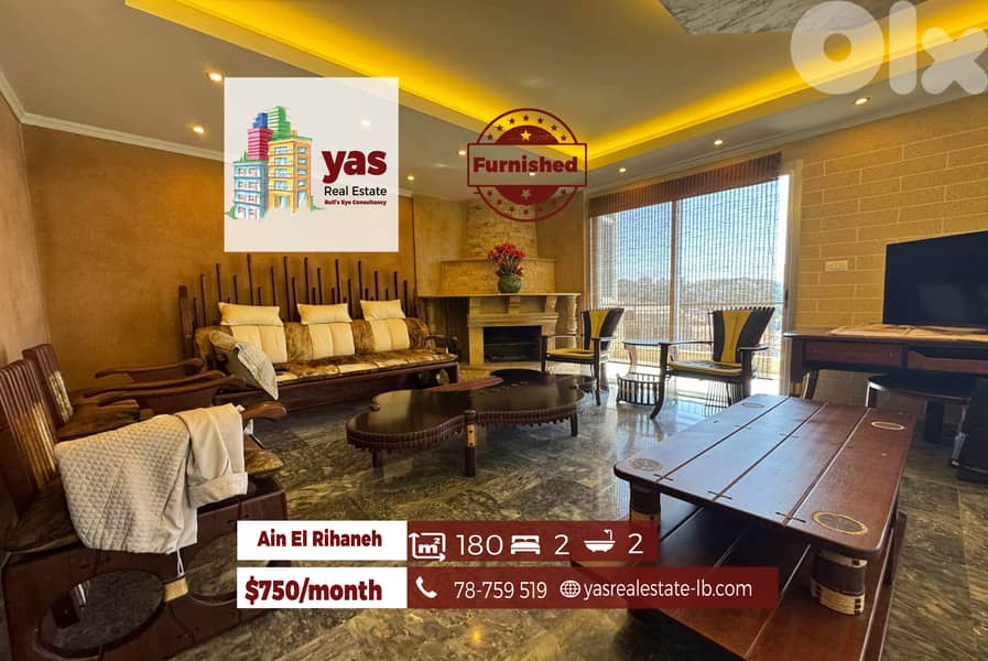 Ain El Rihaneh 180m2 | Furnished/Equipped |Panoramic View | Classic|EL 0