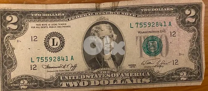 Rare 2 dollars series 1976