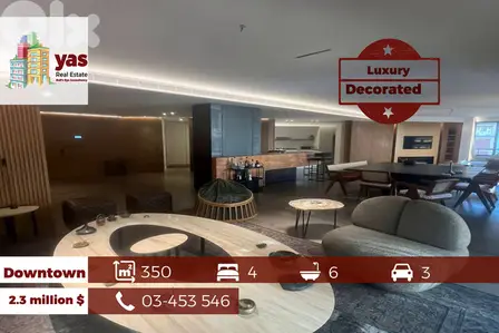 Downtown 350m2 | Luxury Flat | Prime Location | Classy Area | PA