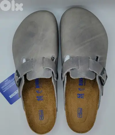40% Original Birkenstock Boston Nubuk Grey 76969037
