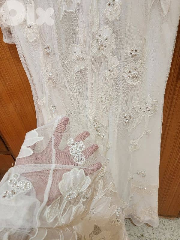 Beads embroidery  wedding or evening dress 38 mediumفستان عرس 6