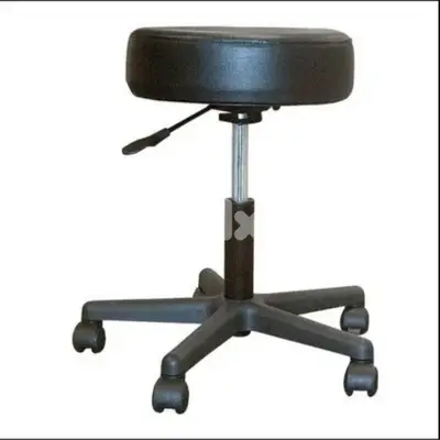 wheeled stool black