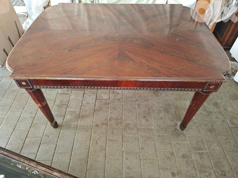 wooden dining table + 8 chairs 0