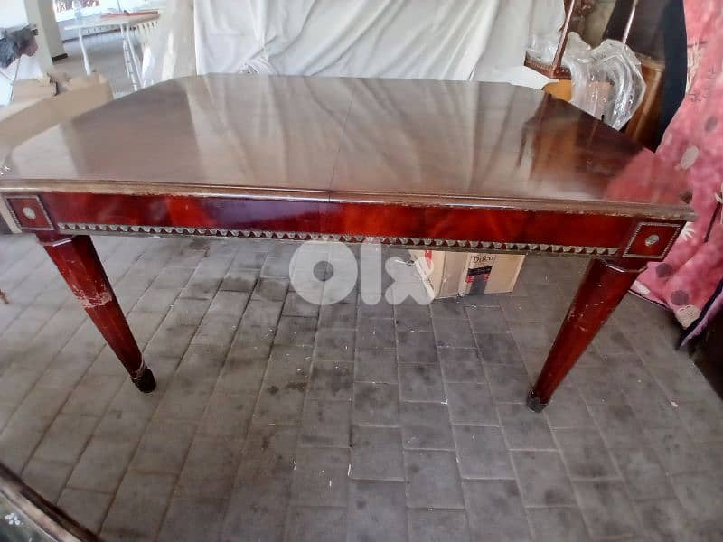 wooden dining table + 8 chairs 2