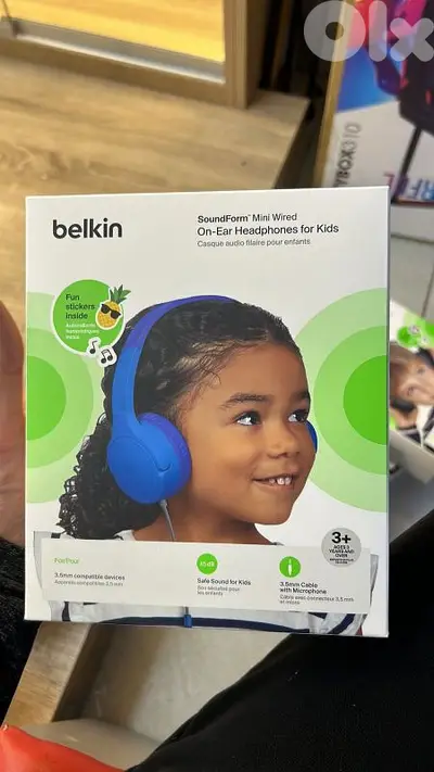 Belkin soundform mini wired on-ear headphones for kids blue
