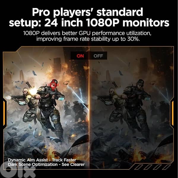 kooriu 24” gaming monitor 200hz fhd hdr400 9