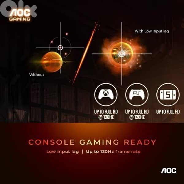 AOC 24” Fhd 180hz 1ms frameless hdr gaming monitor 3