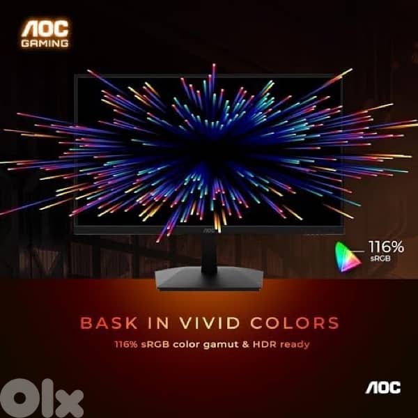 AOC 24” Fhd 180hz 1ms frameless hdr gaming monitor 4