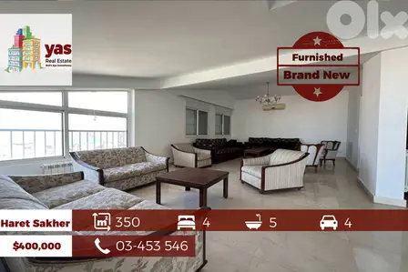 Haret Sakher 350m2 | Furnished | Brand New | Prime Location | EH/IV