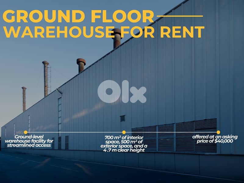 JH25-4315 Ground Floor Warehouse 1,200 m2 for rent in Roumieh, $ 3,333 0