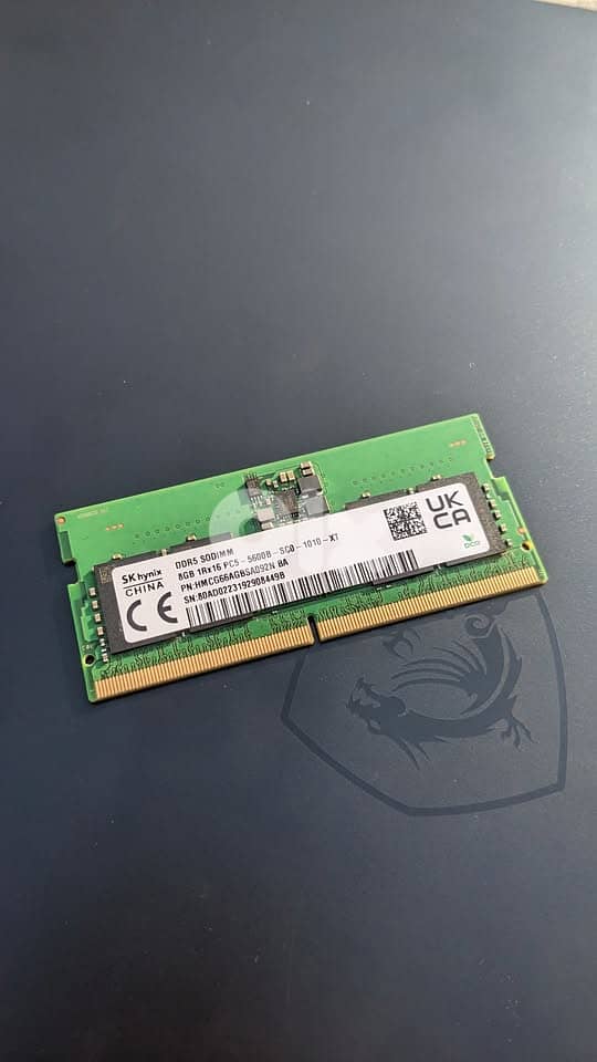 Pulled Out laptop RAM DDR5 5600 8GB SK Hynix 0