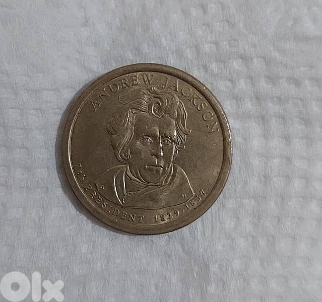 USA President USD One Dollar Coin of Jackson 0