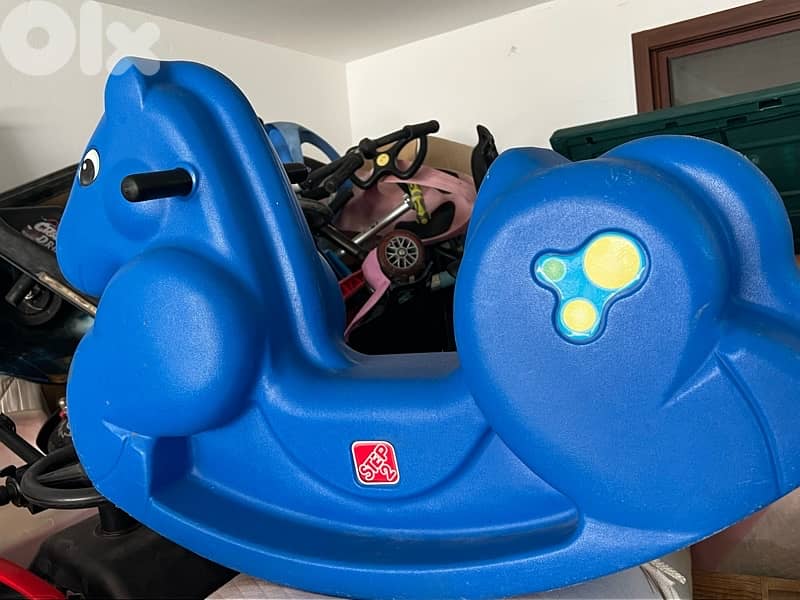step2 rocking horse blue like new 0