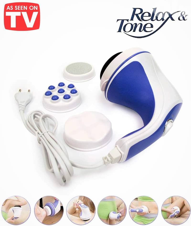 Relax & Spin Tone Massager – 4 Attachments for Pain Relief & Toning 2
