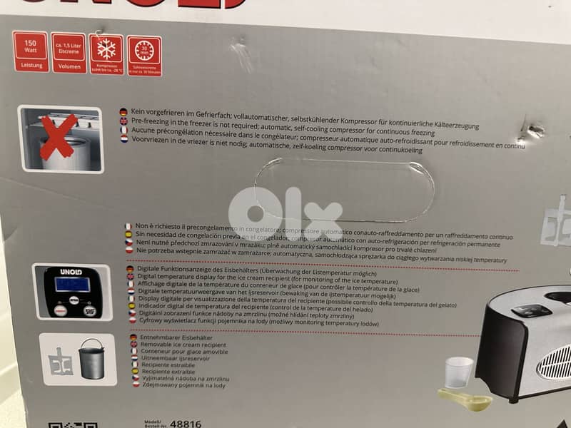Ice Cream Maker UNOLD Eismachine de luxe 1