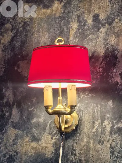 pair of french brass wall lights