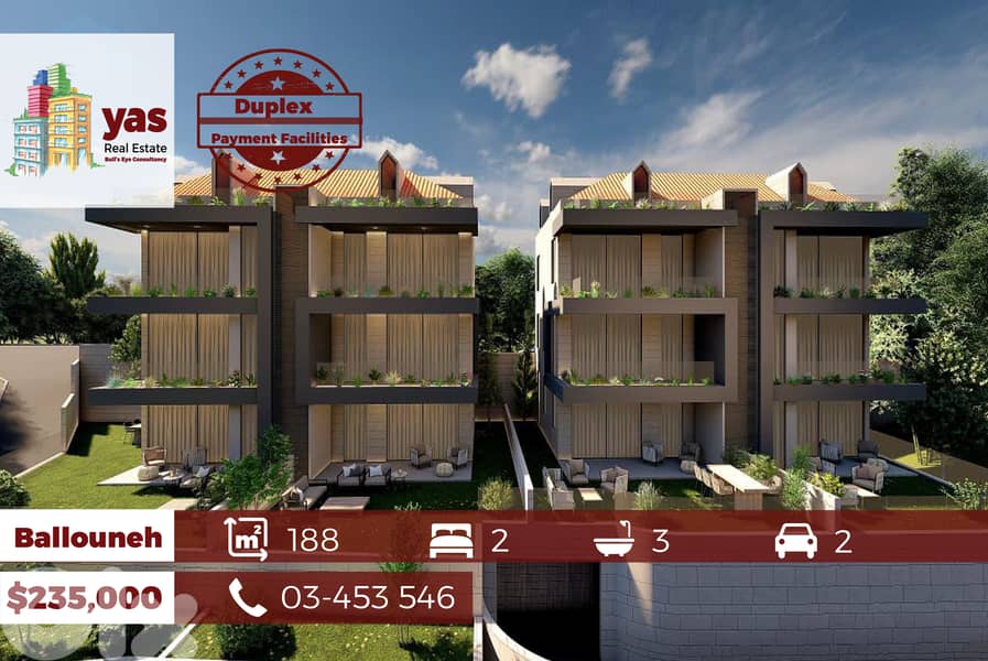 Ballouneh 188m2 | Duplex | Panoramic View | Payment Facilities |  GA 0