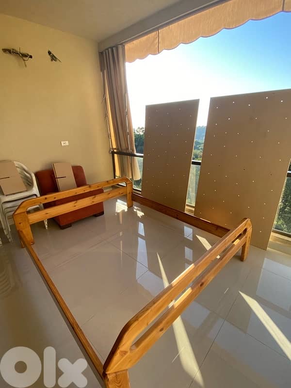 DOUBLE BED تخت خشب مسيف 2
