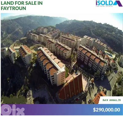 960m2 Land+Mountain View 4sale in Faytroun - أرض للبيع في فيطرون