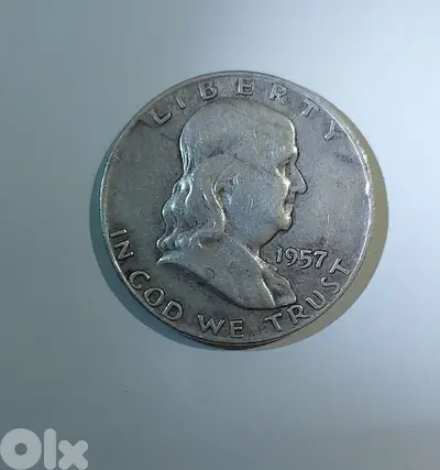 USA Half Dollar Silver Coin Memorial for President Franklin 1957