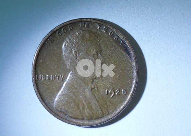 USA penny One  Wheat cent year 1928 Memorial to president  Lincolin 0
