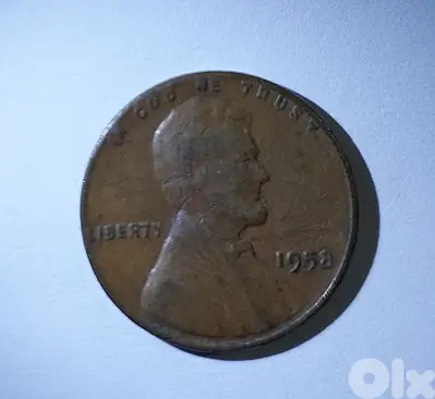 penny One Lincolin cent 1958 Last wheat cent mint