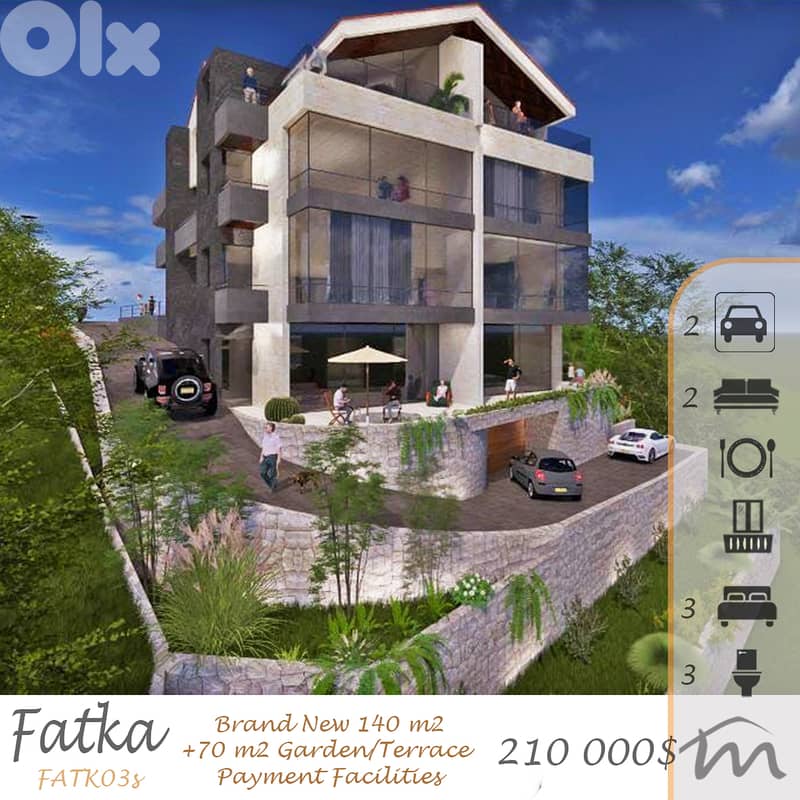 Fatka | 35% DOWNPAYMENT, 2 YEARS PAYMENT FACILITIES | 140m² + Terrace 0