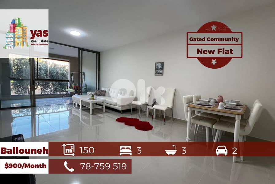 Ballouneh 150m2 | Rent | High End | Gated Community | KS 0