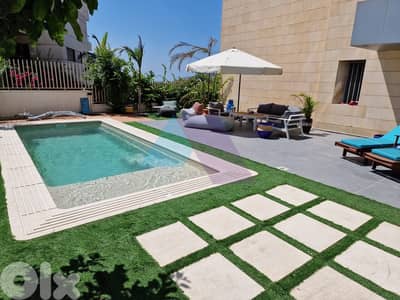 Furnished 300m2 apartment+terrace+pool+Mountain View 4sale in Kfarhbab