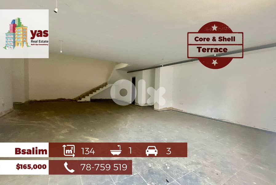 Bsalim 134m2 | Core & Shell Office | Terrace | Main Road | MJ 0