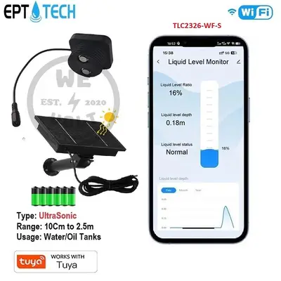EPT TLC2326WF-S – Solar Smart WATER Level METER Tuya | We Volt