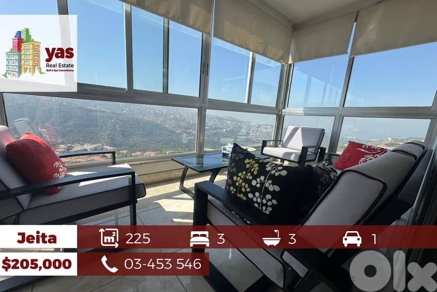 Jeita 225m2 | Mint Condition | Panoramic View | Prime Location | EL | 0