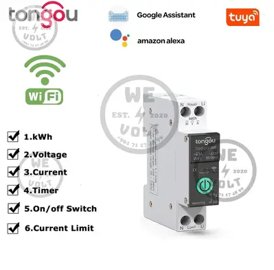 Tongou SY2-JWT – Smart Switch ENERGY METER 63A Adjustable | We Volt