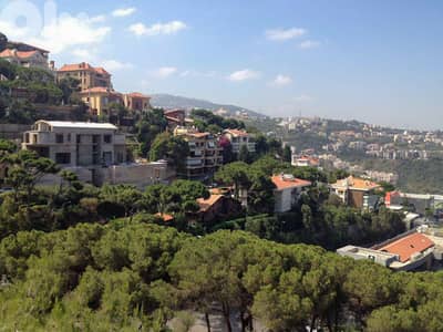 1,305 SQM Land in Rabieh, Metn with Sea and Mountain View