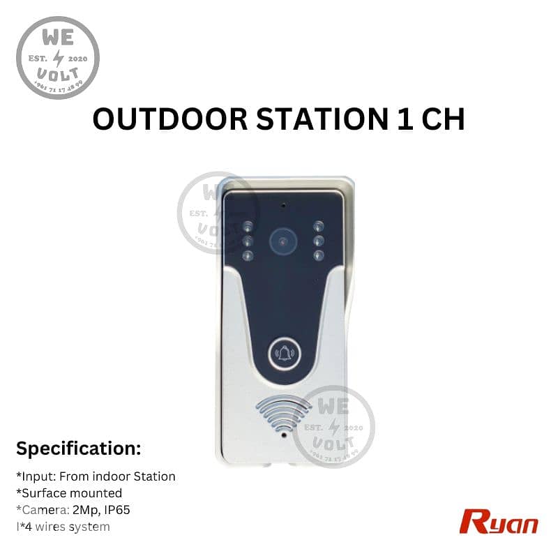 Ryan RAD352F-HP – 2MP Outdoor Station White | We Volt 0