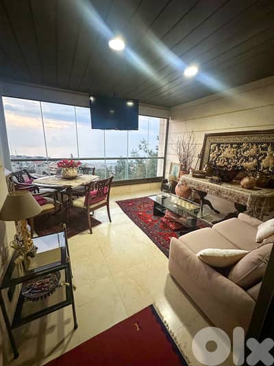 240 SQM Apartment in Biyada, Metn with a Breathtaking Sea View