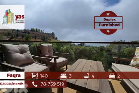 Faqra 140m2 | Furnished Duplex | Panoramic View | Modern | DA