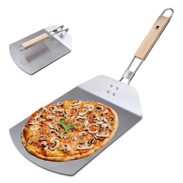 masterpro stainless steel folding pizza peel 0