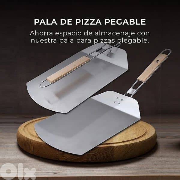 masterpro stainless steel folding pizza peel 1