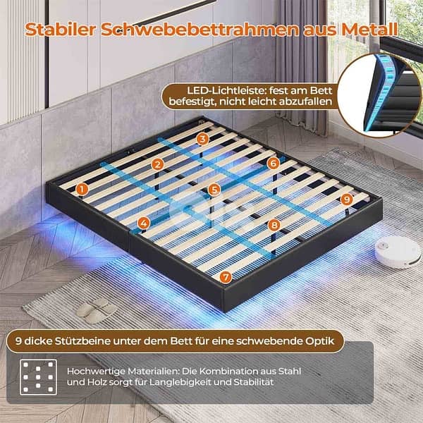 new arrival bed frame with led light 2