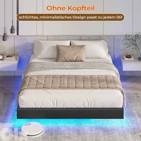 new arrival bed frame with led light 4