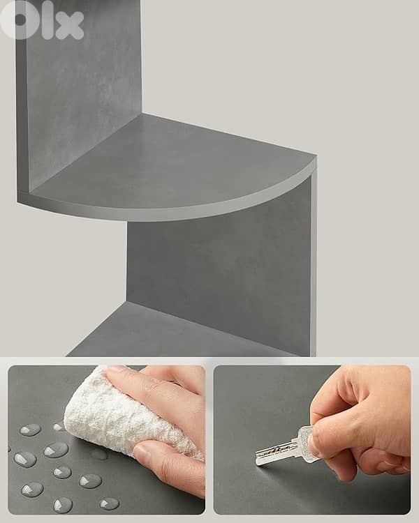 Corner Shelf, Wall Shelf with 5 Shelves, Floating Shelf 4