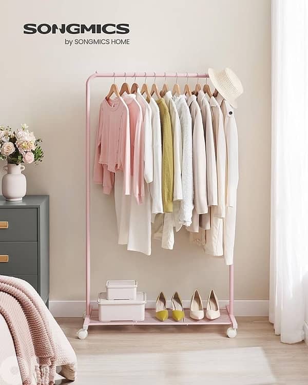 Clothes Rack, Clothes Rail on Wheels, Metal Clothing rail 0